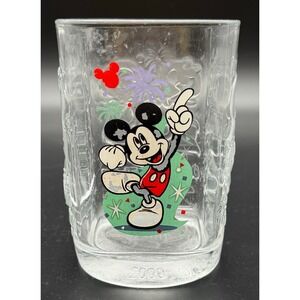 Disney World 2000 Celebration Mickey Mouse McDonalds Glass Magic Kingdom Tumbler